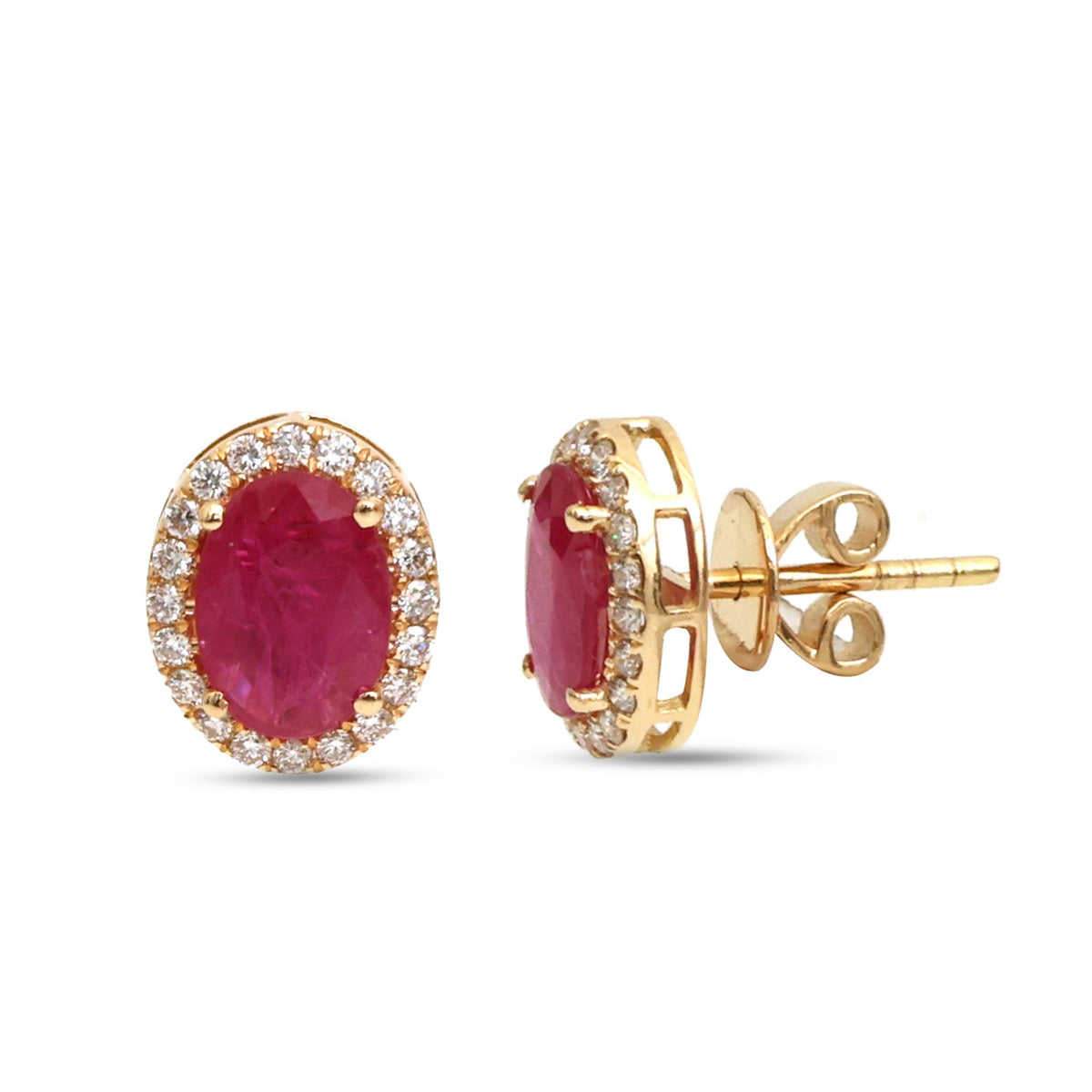Ruby Diamond Earrings