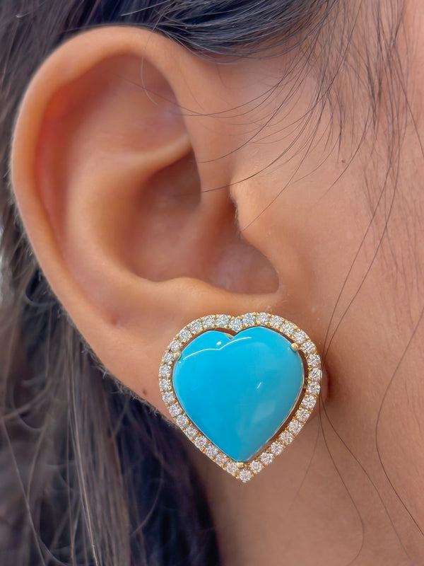Turquoise Diamond Earrings