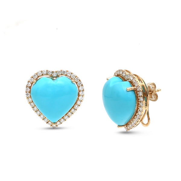 Turquoise Diamond Earrings