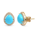 Turquoise Diamond Earrings