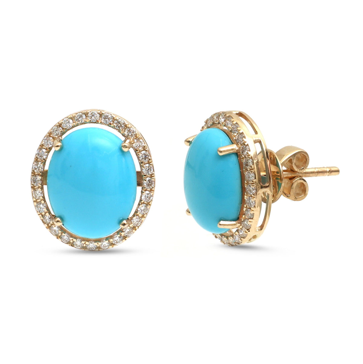 Turquoise Diamond Earrings