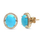 Turquoise Diamond Earrings