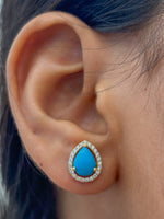 Turquoise Diamond Earrings