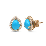 Turquoise Diamond Earrings