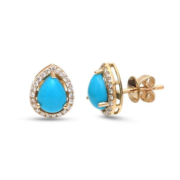 Turquoise Diamond Earrings