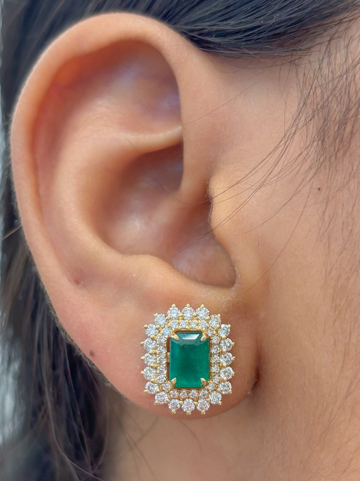 Emerald Diamond Earrings