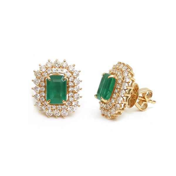 Emerald Diamond Earrings