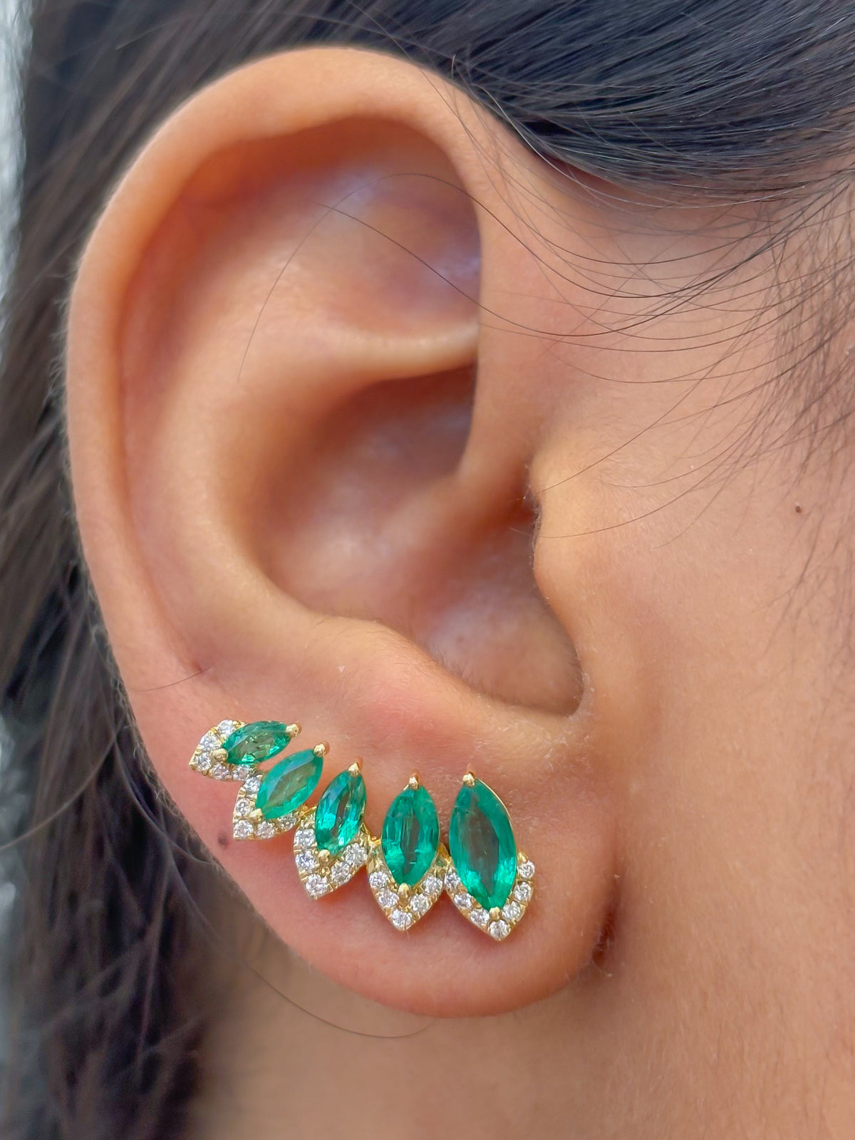 Emerald Diamond Earrings