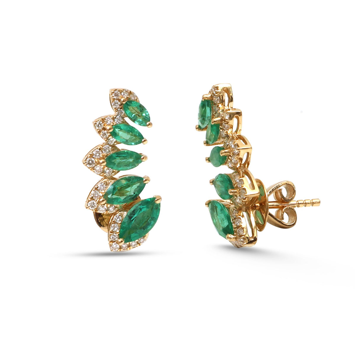 Emerald Diamond Earrings