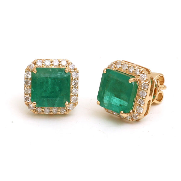 Emerald Diamond Earrings