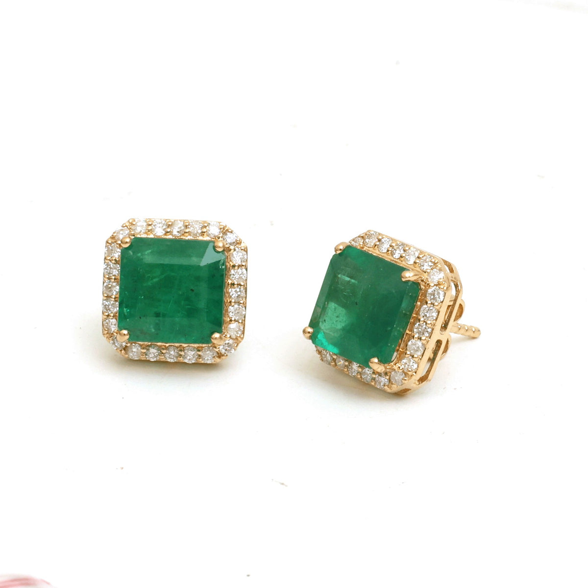 Emerald Diamond Earrings