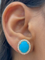 Turquoise Diamond Earrings