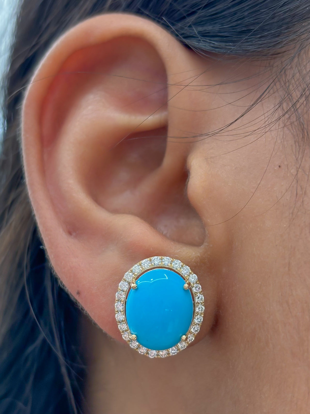 Turquoise Diamond Earrings