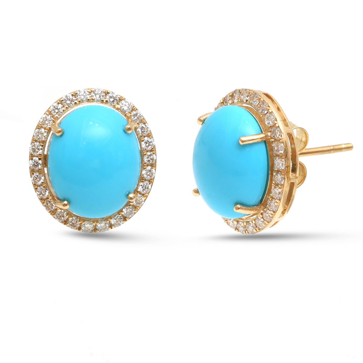 Turquoise Diamond Earrings