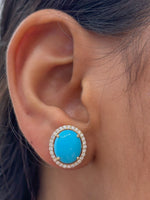 Turquoise Diamond Earrings