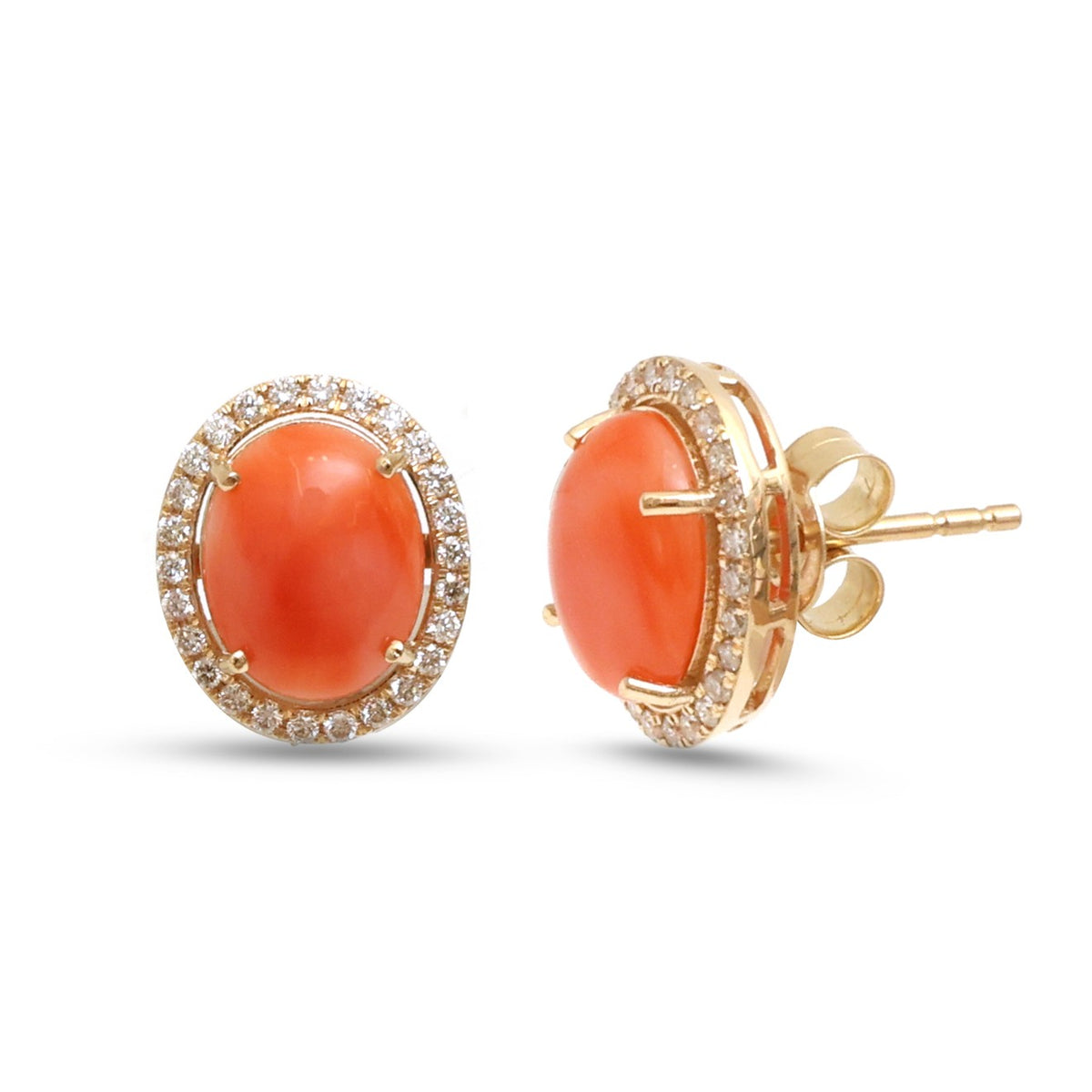 Coral Diamond Earrings