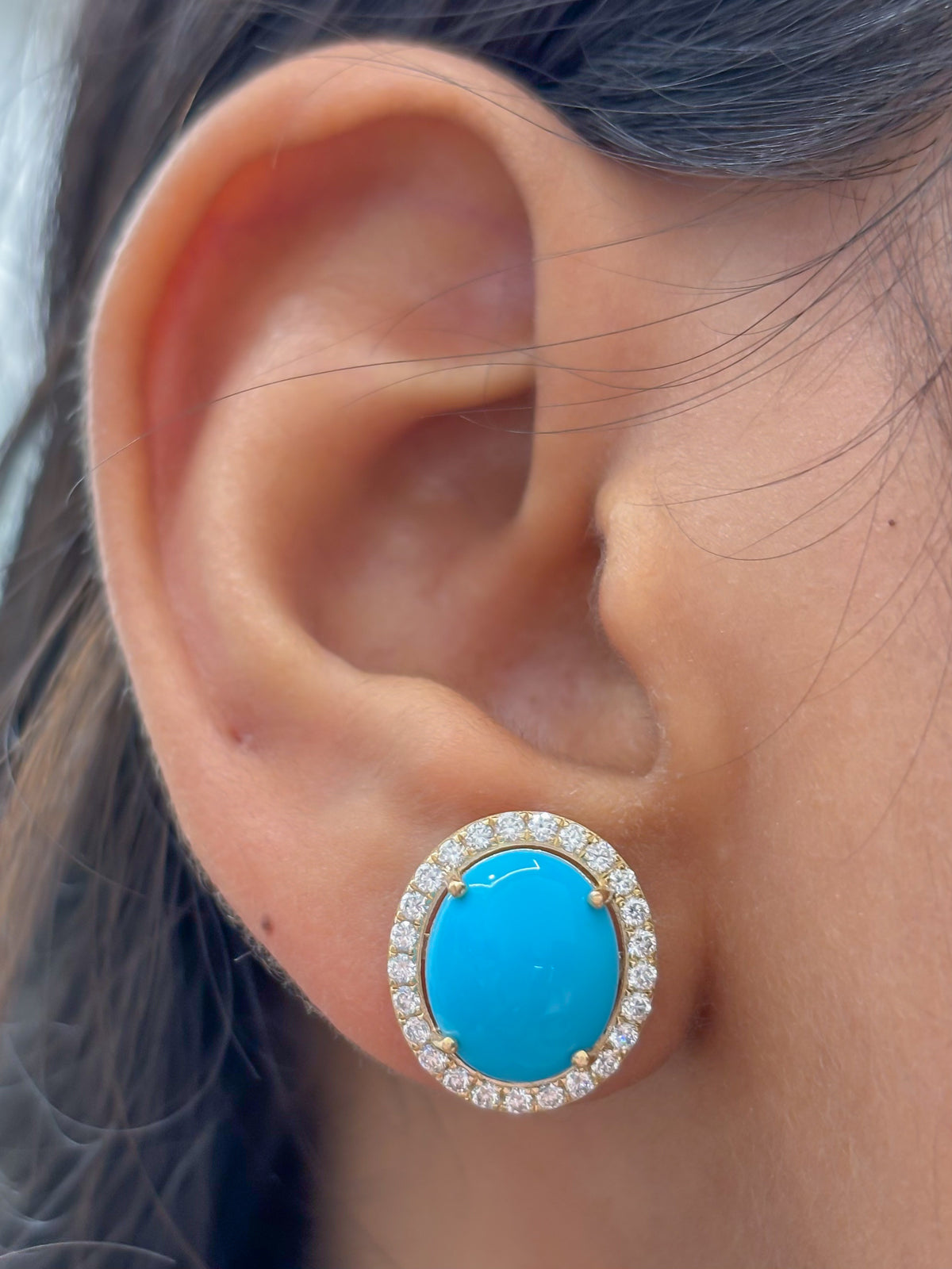 Turquoise Diamond Earrings