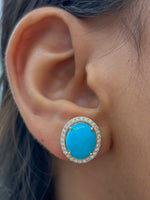 Turquoise Diamond Earrings