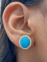 Turquoise Diamond Earrings
