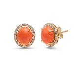Coral Diamond Earrings