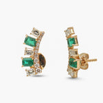 Emerald Diamond Earrings