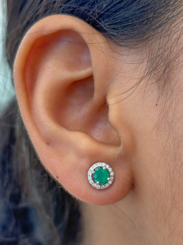 Emerald Diamond Earrings