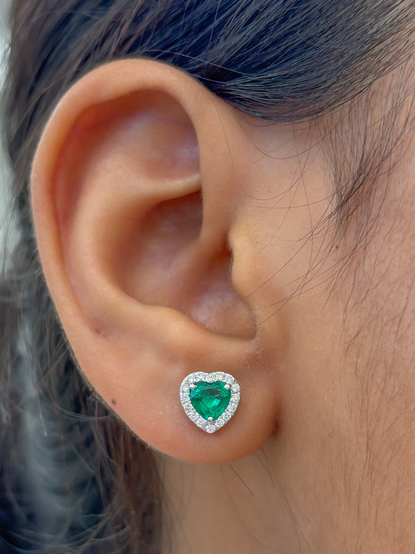 Emerald Diamond Earrings