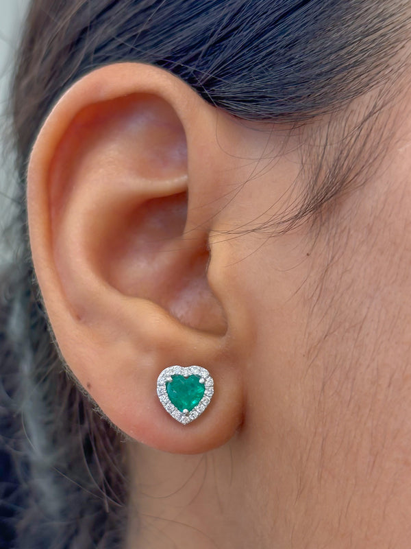 Emerald Diamond Earrings