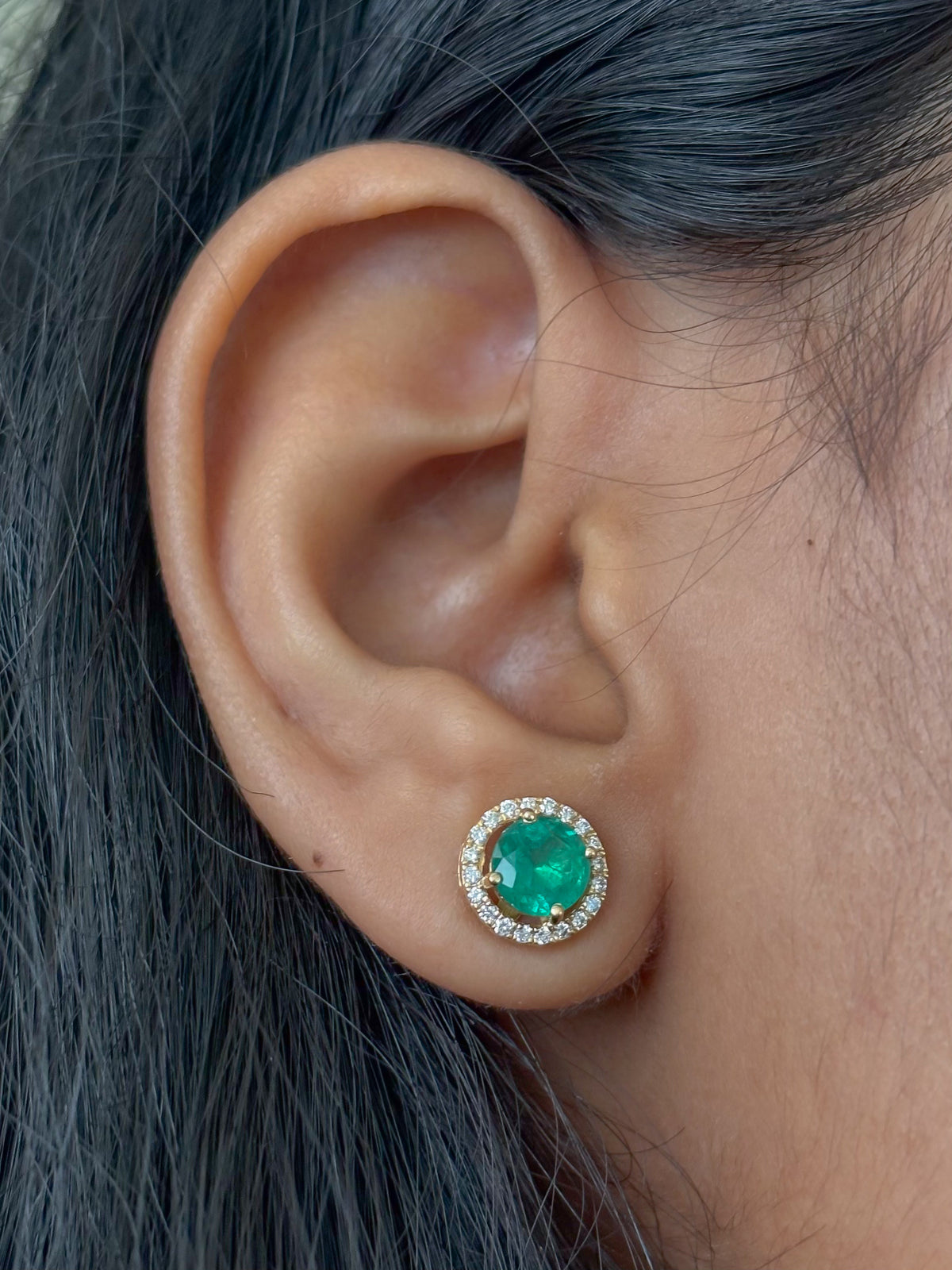 Emerald Diamond Earrings