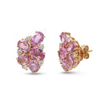 Pink Sapphire Diamond Earrings