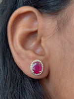 Ruby Diamond Earrings