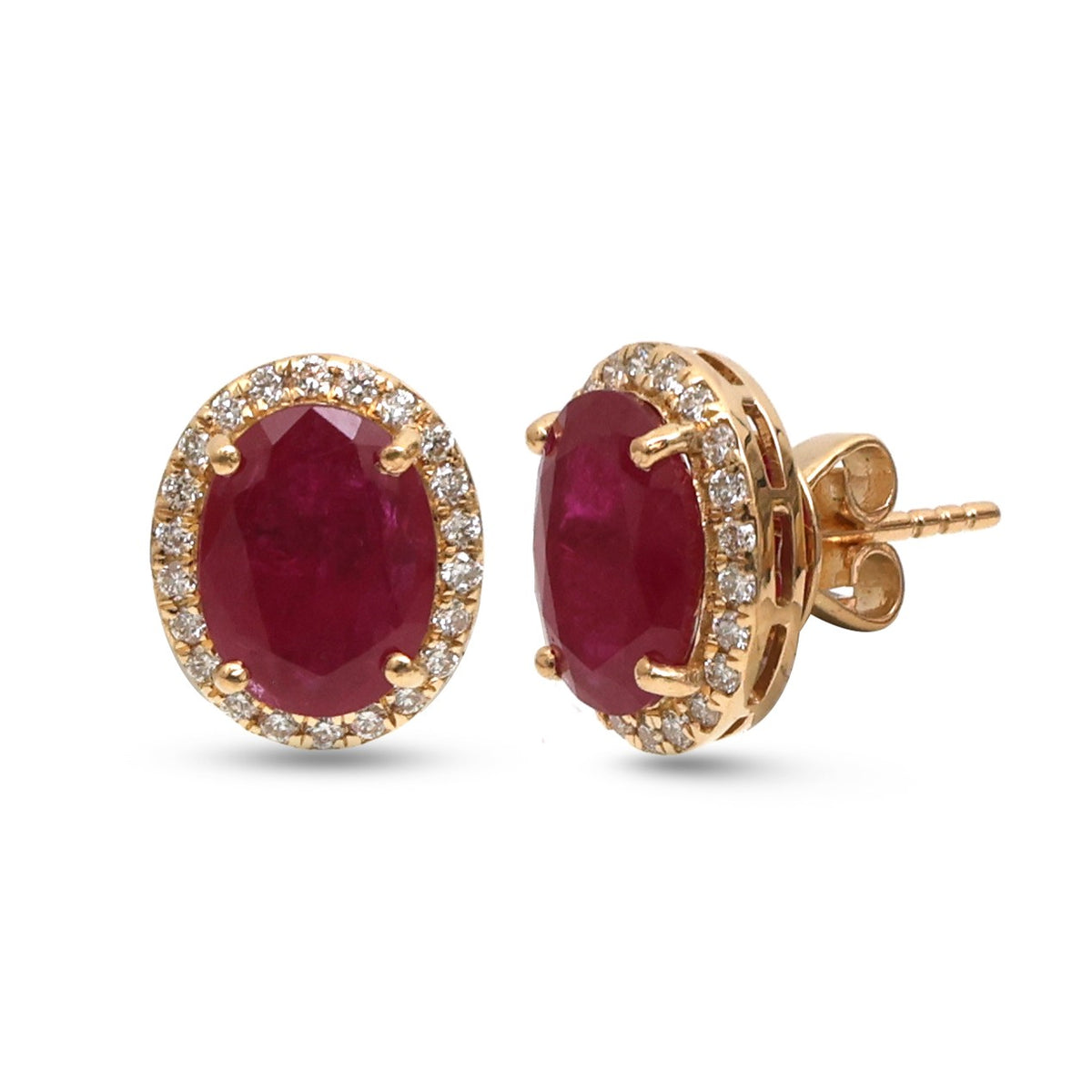 Ruby Diamond Earrings
