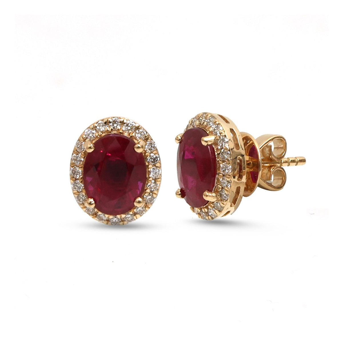 Ruby Diamond Earrings