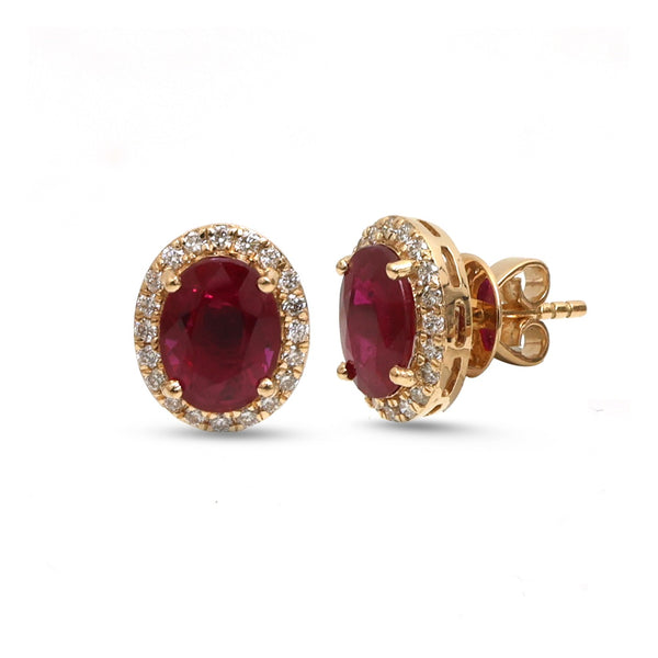 Ruby Diamond Earrings
