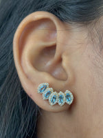 Aquamarine Diamond Earrings