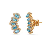 Aquamarine Diamond Earrings