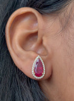 Ruby Diamond Earrings