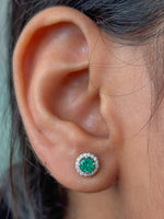Emerald Diamond Earrings
