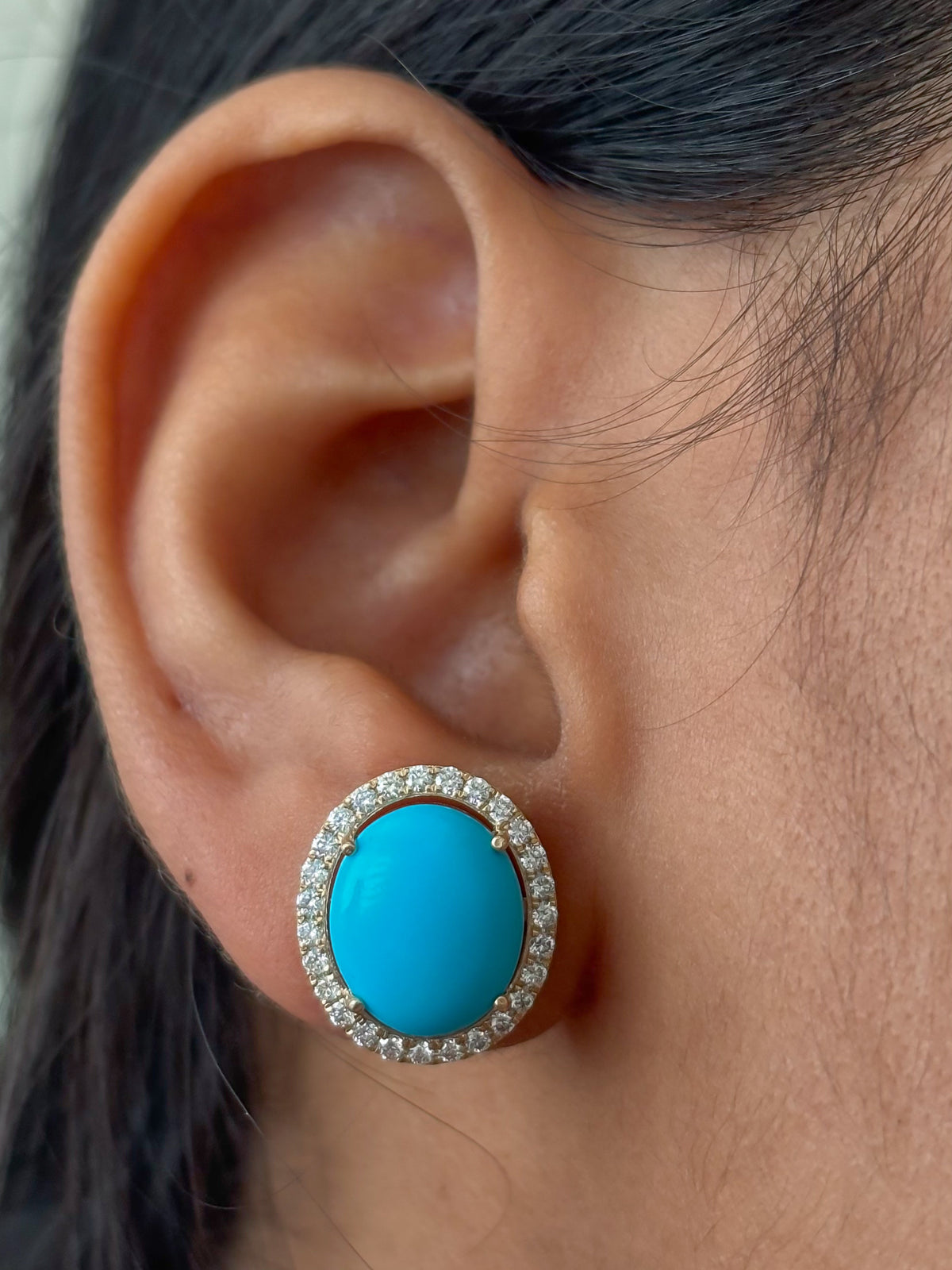 Turquoise Diamond Earrings
