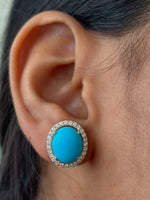 Turquoise Diamond Earrings