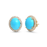 Turquoise Diamond Earrings