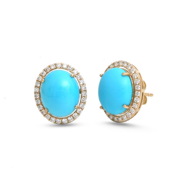 Turquoise Diamond Earrings
