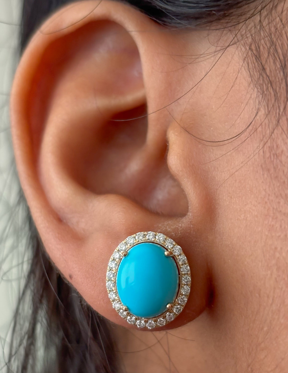 Turquoise Diamond Earrings