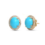 Turquoise Diamond Earrings