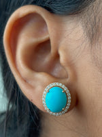 Turquoise Diamond Earrings