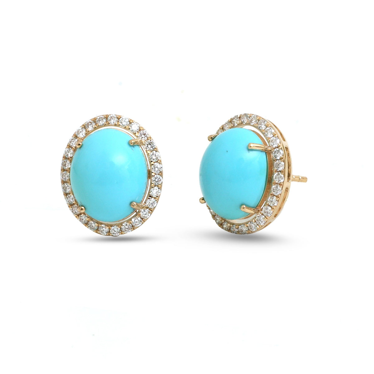 Turquoise Diamond Earrings