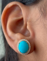Turquoise Diamond Earrings