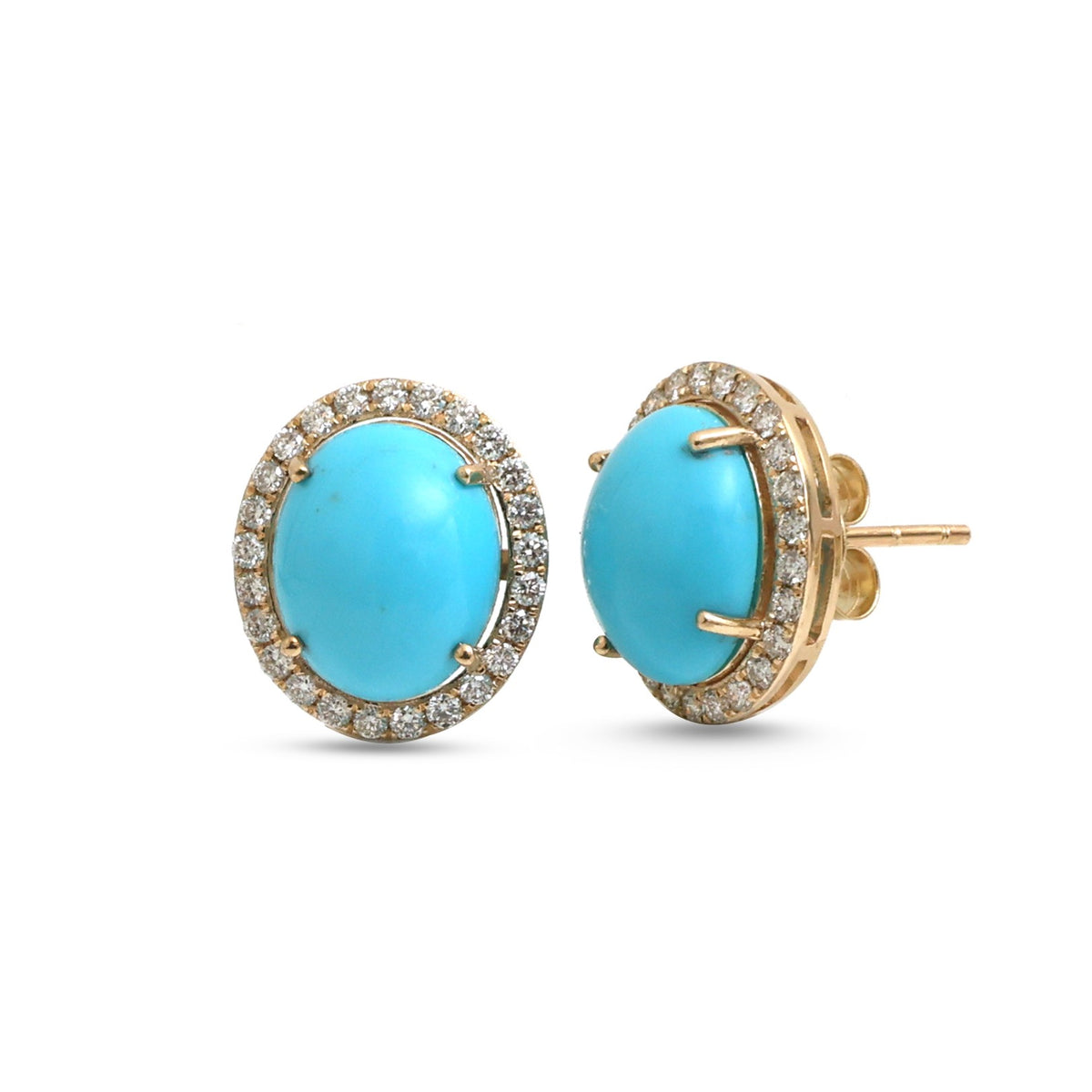 Turquoise Diamond Earrings