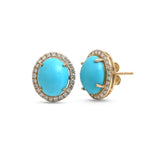 Turquoise Diamond Earrings