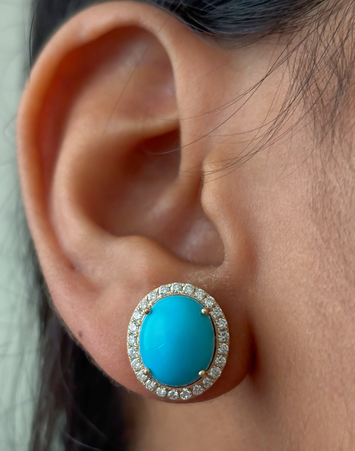 Turquoise Diamond Earrings